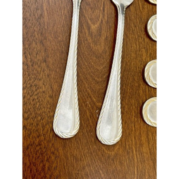 Oneida Belmont Lyons Stainless Nickel 18/10 Rope Edge Silverware Set Of 6 Forks - Picture 5 of 16